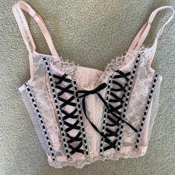 Victoria's Secret Other - victoria’s secret baby pink and black stitching corset